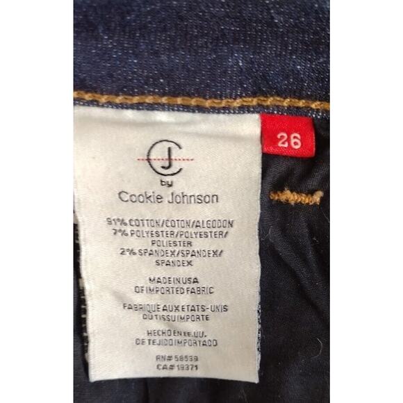 CJ by Cookie Johnson Dark Bootcut Jeans, Mid Rise, Sz 26, 33" Inseam - Picture 7 of 7